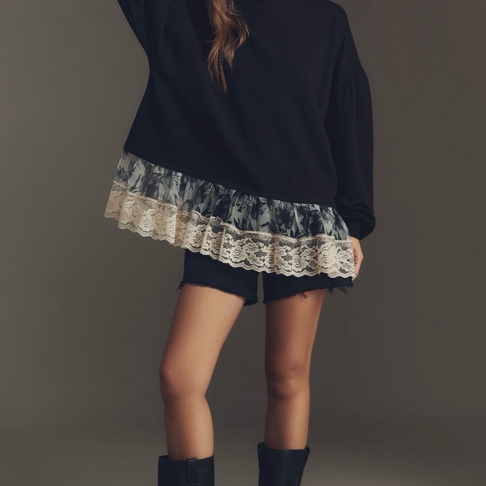 Anthropologie sweatshirt XL Black